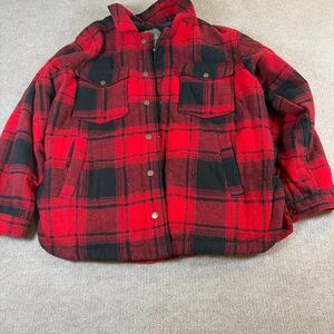 Maurices Red and Black Checkered Jacket